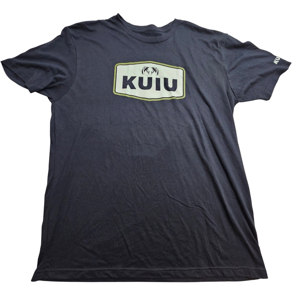 Kuiu T-Shirt XL Gray Logo Graphic Short Sleeve Cotton Blend Tee
